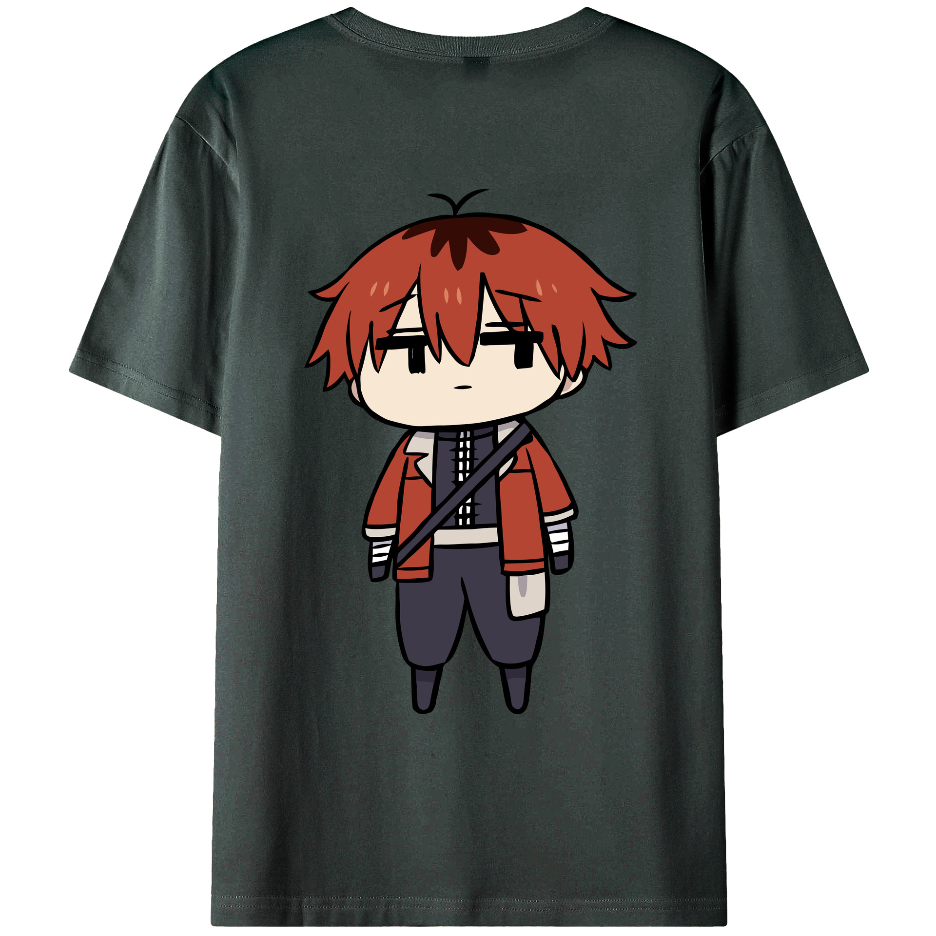 （画像用） 葬送のフリーレン Frieren 綿100％ メンズ半袖Tシャツ（バックプリント） 通気性
